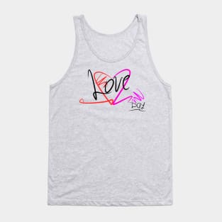 love text design and heart Tank Top